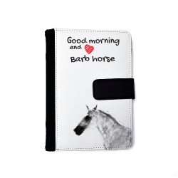 Berber - Notizbuch aus Öko-Leder mit Kalender und dem Abbild von einem Pferd.