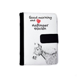 Haflinger - Notebook with the calendar of eco-leather with an image of a horse.