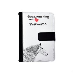 Percheron - Notebook with the calendar of eco-leather with an image of a horse.