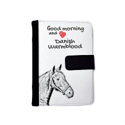 Danish Warmblood - Notebook with the calendar of eco-leather with an image of a horse.