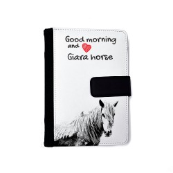 Giara horse - Notebook with the calendar of eco-leather with an image of a horse.