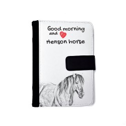 Henson - Notebook with the calendar of eco-leather with an image of a horse.