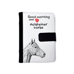 Holsteiner - Notebook with the calendar of eco-leather with an image of a horse.