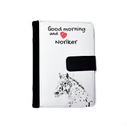 Noriker- Notebook with the calendar of eco-leather with an image of a horse.