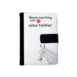 Trotteur Orlov - Carnet calendrier en éco-cuir avec l'image d'un petit cheval.