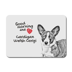 Cardigan Welsh Corgi, A mouse pad with the image of a dog.
