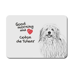 Coton de Tuléar, A mouse pad with the image of a dog.