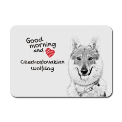 Czechoslovakian Wolfdog, A mouse pad with the image of a dog.