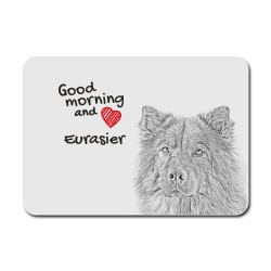 Eurasier, A mouse pad with the image of a dog.