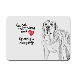 Spanish Mastiff, A mouse pad with the image of a dog.