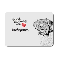 Stabyhoun, A mouse pad with the image of a dog.