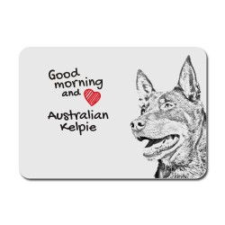 Australian Kelpie, A mouse pad with the image of a dog.