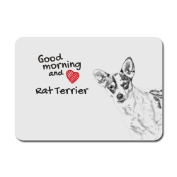 Rat Terrier, A mouse pad with the image of a dog.
