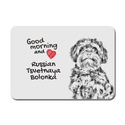 Bolonka, A mouse pad with the image of a dog.