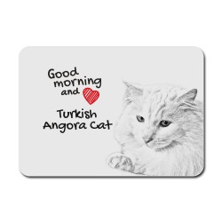 Angora turecka- podkładka pod mysz z wizerunkiem kota