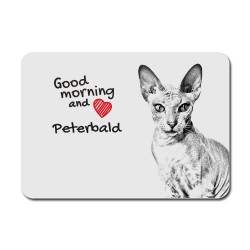 Peterbald, A mouse pad with the image of a cat.