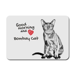 Bombay cat, A mouse pad with the image of a cat.