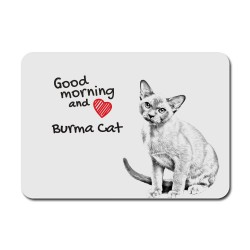 Burmese cat, A mouse pad with the image of a cat.