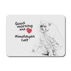 Himalayan cat, A mouse pad with the image of a cat.