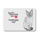 A mouse pad with the image of a cat.