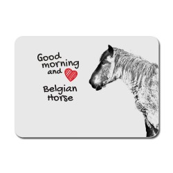 A mouse pad with the image of a horse.