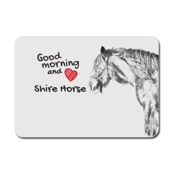Shire horse, Tapis de souris avec l'image d'un cheval.