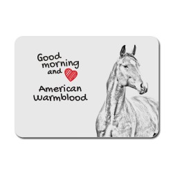American Warmblood, A mouse pad with the image of a horse.