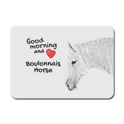 Boulonnais, A mouse pad with the image of a horse.