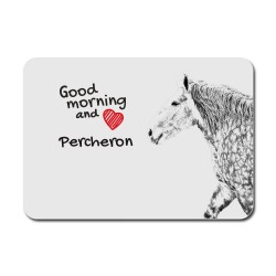 Percheron, A mouse pad with the image of a horse.