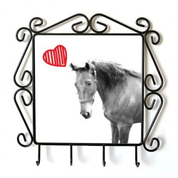 American Saddlebred- Percha para ropa con la imagen de caballo. Caballo con el corazón