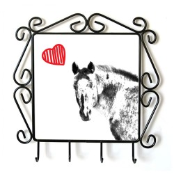 Appaloosa- Cintre pour vetements avec une image du cheval. Collection. Chien avec le coeur