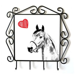 Morgan - Percha para ropa con la imagen de caballo. Caballo con el corazón