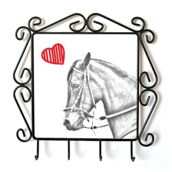Paso Fino- Percha para ropa con la imagen de caballo. Caballo con el corazón