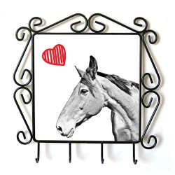 Australian Stock Horse- Percha para ropa con la imagen de caballo. Caballo con el corazón