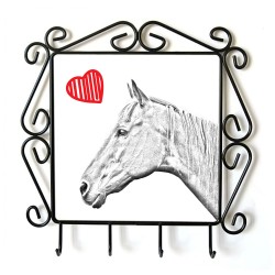 Retired Race Horse- Percha para ropa con la imagen de caballo. Caballo con el corazón