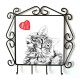 Norwegian Forest cat- clothes hanger with an image of a cat. Collection. Cat with heart.
