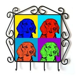 Beagle inglés  - Percha para ropa con la imagen de perro. Estilo de Andy Warhol