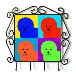 Bichon Frisé - Kleiderbügel mit Hundebild. Sammlung! Andy Warhol-Art