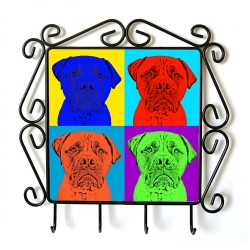 Bullmastiff - Percha para ropa con la imagen de perro. Estilo de Andy Warhol