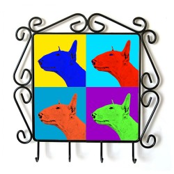 Bullterrier - Kleiderbügel mit Hundebild. Sammlung! Andy Warhol-Art