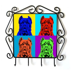 Mastín italiano - Percha para ropa con la imagen de perro. Estilo de Andy Warhol