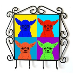 Chihuahueño - Percha para ropa con la imagen de perro. Estilo de Andy Warhol