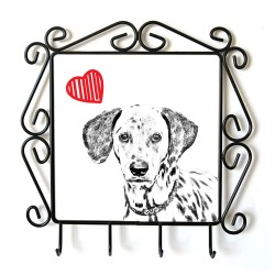 Dálmata- Cintre pour vetements avec une image du chien. Collection. Chien avec le coeur