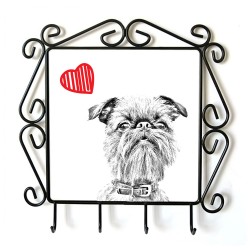 Grand Griffon Vendéen- clothes hanger with an image of a dog. Collection. Dog with heart.
