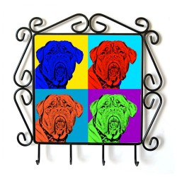French Mastiff - clothes hanger with an image of a dog. Collection. Andy Warhol style