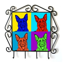 Deutsche Schäferhund  - Kleiderbügel mit Hundebild. Sammlung! Andy Warhol-Art