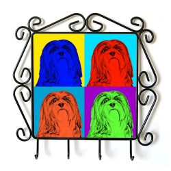 Lhasa apso  - clothes hanger with an image of a dog. Collection. Andy Warhol style