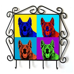 Belgian Shepherd, Malinois - clothes hanger with an image of a dog. Collection. Andy Warhol style