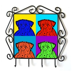 Rottweiler - Percha para ropa con la imagen de perro. Estilo de Andy Warhol