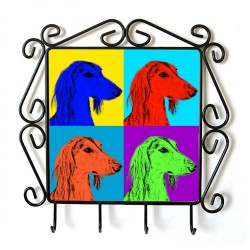 Saluki - clothes hanger with an image of a dog. Collection. Andy Warhol style